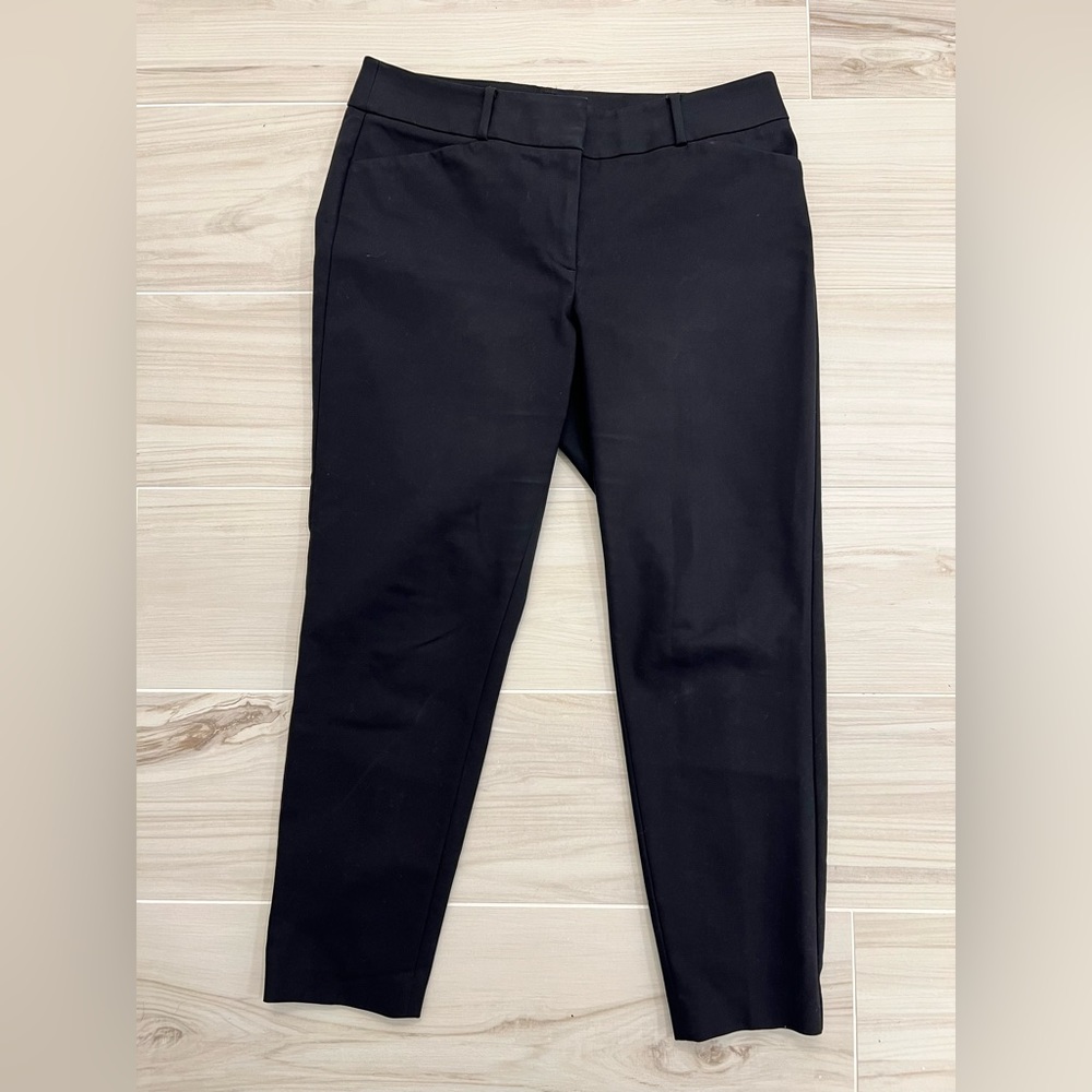 LOFT Julie Skinny Cropped Pants, Black | Women's Size 8